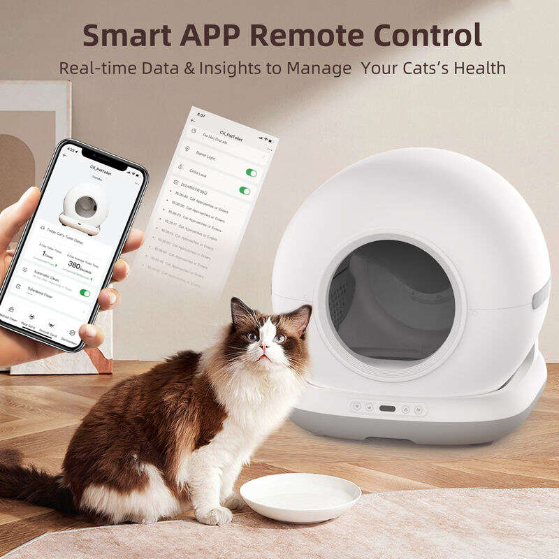 OEM Cat Litter Box Self Cleaning Smart Cat Litter Box Toilet Robot APP Control 72L Large Automatic Cat Litter Box Self-cleaning 116-5902 Pet Products Factory, OEM Manufacturer, Supplier, Agent www.petclothesfactory.com Smart Cat litter box, Cat Litter Box, Cat Litter Box & Accessories, Cat Litter Box And Accessories