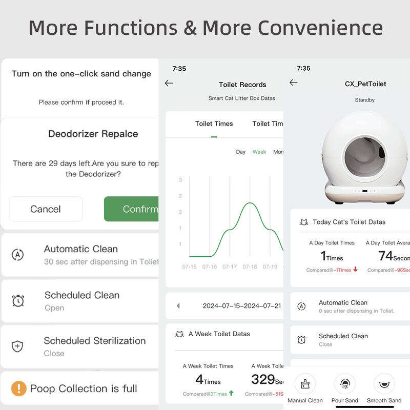OEM Cat Litter Box Self Cleaning Smart Cat Litter Box Toilet Robot APP Control 72L Large Automatic Cat Litter Box Self-cleaning 116-5902 Pet Products Factory, OEM Manufacturer, Supplier, Agent www.petclothesfactory.com Smart Cat litter box, Cat Litter Box, Cat Litter Box & Accessories, Cat Litter Box And Accessories