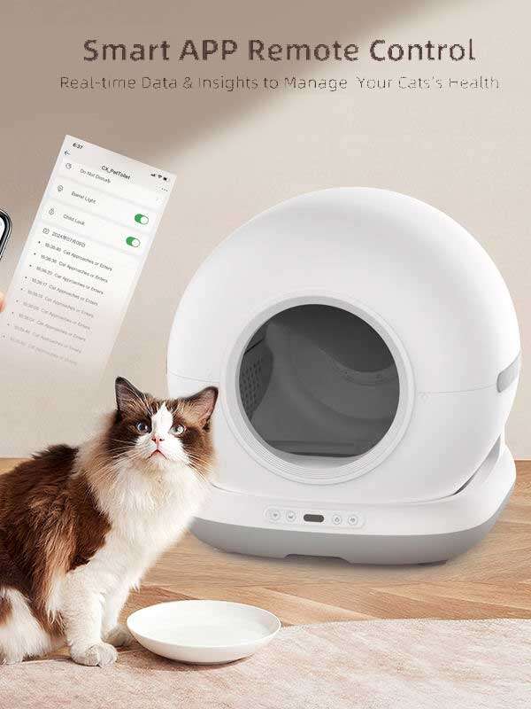 OEM Cat Litter Box Self Cleaning Smart Cat Litter Box Toilet Robot APP Control 72L Large Automatic Cat Litter Box Self-cleaning 116-5902 Pet Products Factory, OEM Manufacturer, Supplier, Agent www.petclothesfactory.com Smart Cat litter box, Cat Litter Box, Cat Litter Box & Accessories, Cat Litter Box And Accessories