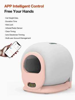 Customized logo Modern Abs Plastic Cat Automatic Self Cleaning Litter Box for Cats 116-5905 Pet Products Factory, OEM Manufacturer, Supplier, Agent www.petclothesfactory.com Smart Cat litter box, Cat Litter Box, Cat Litter Box & Accessories, Cat Litter Box And Accessories
