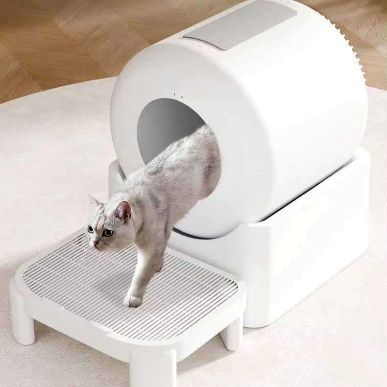 Multiple Cats Smart Lavatory White Automatic Self-Cleaning Cat Litter Box App Controlled with Health Monitoring 116-5907 Pet Products Factory, OEM Manufacturer, Supplier, Agent www.petclothesfactory.com Smart Cat litter box, Cat Litter Box, Cat Litter Box & Accessories, Cat Litter Box And Accessories