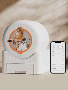 Multiple Cats Smart Lavatory White Automatic Self-Cleaning Cat Litter Box App Controlled with Health Monitoring 116-5907 Pet Products Factory, OEM Manufacturer, Supplier, Agent www.petclothesfactory.com Smart Cat litter box, Cat Litter Box, Cat Litter Box & Accessories, Cat Litter Box And Accessories