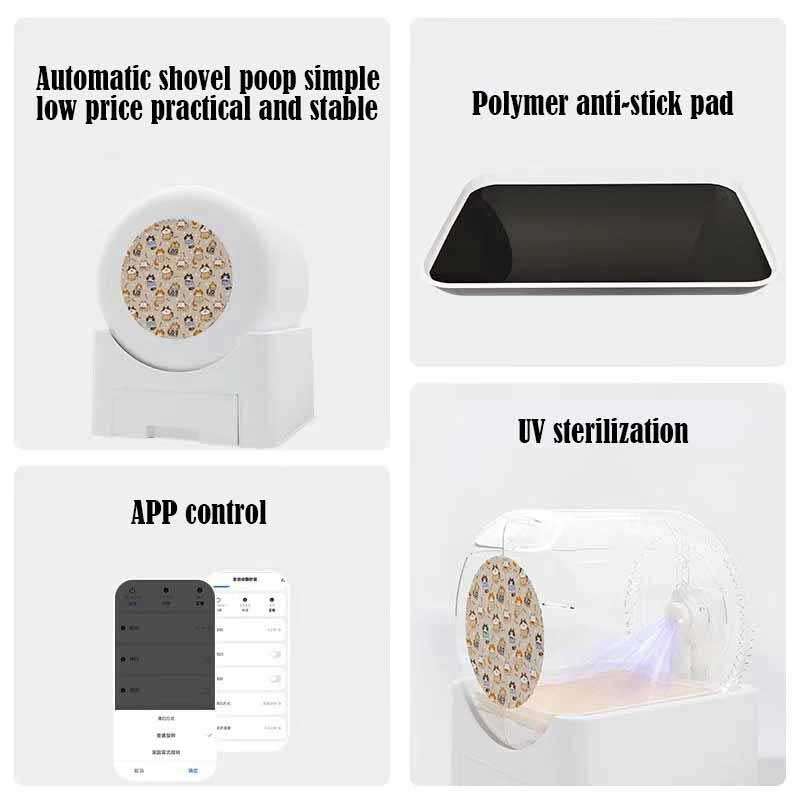 Multiple Cats Smart Lavatory White Automatic Self-Cleaning Cat Litter Box App Controlled with Health Monitoring 116-5907 Pet Products Factory, OEM Manufacturer, Supplier, Agent www.petclothesfactory.com Smart Cat litter box, Cat Litter Box, Cat Litter Box & Accessories, Cat Litter Box And Accessories