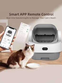 OEM Smart Cat Litter Box Fully Automatic with Open Design Large Capacity Ultra-Quiet cat Automatic Litter Box 116-5908 Pet Products Factory, OEM Manufacturer, Supplier, Agent www.petclothesfactory.com Smart Cat litter box, Cat Litter Box, Cat Litter Box & Accessories, Cat Litter Box And Accessories