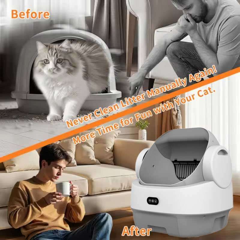OEM Smart Cat Litter Box Fully Automatic with Open Design Large Capacity Ultra-Quiet cat Automatic Litter Box 116-5908 Pet Products Factory, OEM Manufacturer, Supplier, Agent www.petclothesfactory.com Smart Cat litter box, Cat Litter Box, Cat Litter Box & Accessories, Cat Litter Box And Accessories