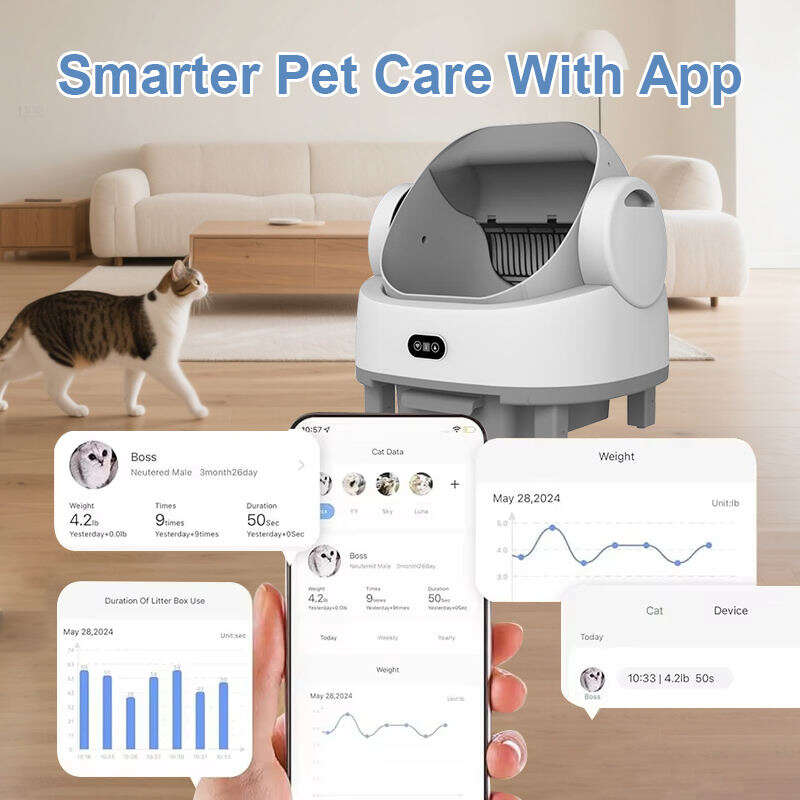 Wholesale APP Control Automatic Cat Litter Box with Safety Sensors Self Cleaning Litter Box for Multiple Cats 116-5909 Pet Products Factory, OEM Manufacturer, Supplier, Agent www.petclothesfactory.com Smart Cat litter box, Cat Litter Box, Cat Litter Box & Accessories, Cat Litter Box And Accessories