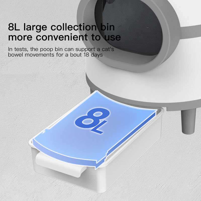Wholesale Custom Intelligent APP Control Extra Large Pet Waste Disposal Automatic Self-Cleaning Smart Cat Toilet Litter Box For Cats 116-5910 Pet Products Factory, OEM Manufacturer, Supplier, Agent www.petclothesfactory.com Smart Cat litter box, Cat Litter Box, Cat Litter Box & Accessories, Cat Litter Box And Accessories